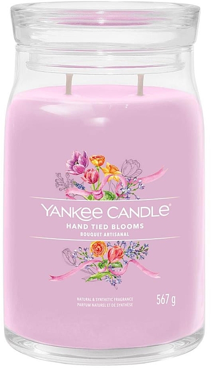 Scented Candle in Jar 'Hand Tied Blooms', 2 wicks - Yankee Candle Singnature — photo N2