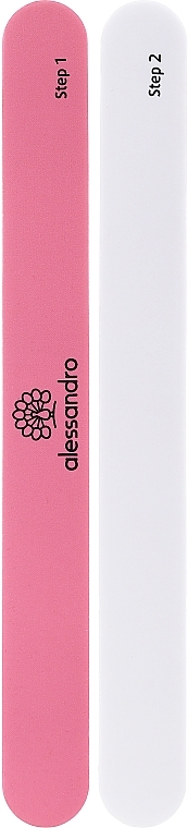 Double-Sided Nail File, white-pink - Alessandro International File — photo N1