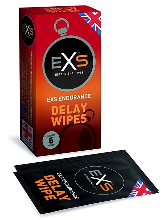 射精抑制ワイプ、6個 - EXS Delay Wipes — photo N2