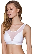 Sport Top with Transparent Insert PS002, white - Passion — photo N1