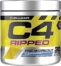 Fragrances, Perfumes, Cosmetics Ice Blue Raspberry Pre-Workout Fat Burner - Cellucor C4 Ripped Icy Blue Rartz