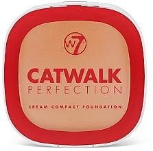 Fragrances, Perfumes, Cosmetics Cream-Powder - W7 Catwalk Perfection Cream Compact Foundation