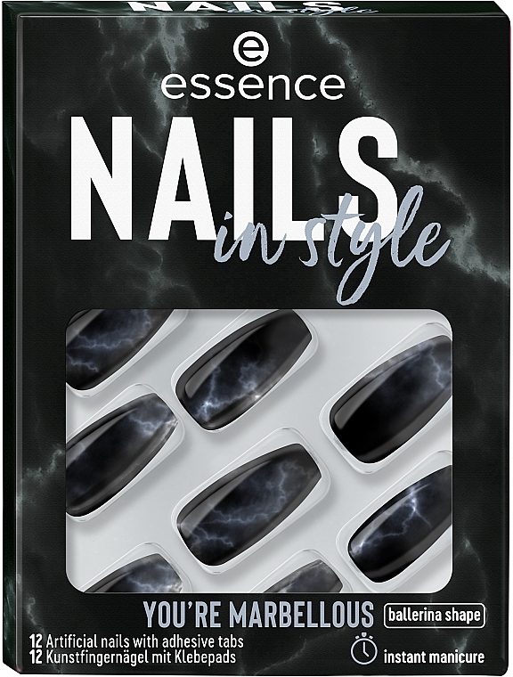 Adhesive False Nails - Essence Nails In Style Youre Marbellous — photo N1