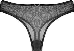 Fragrances, Perfumes, Cosmetics Transparent Mesh Thong Panties, black - Moraj