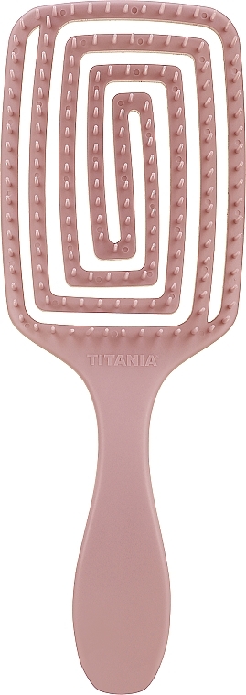 Vented Massage Hair Brush 'Flexi', 24 cm, light pink - Titania — photo N1