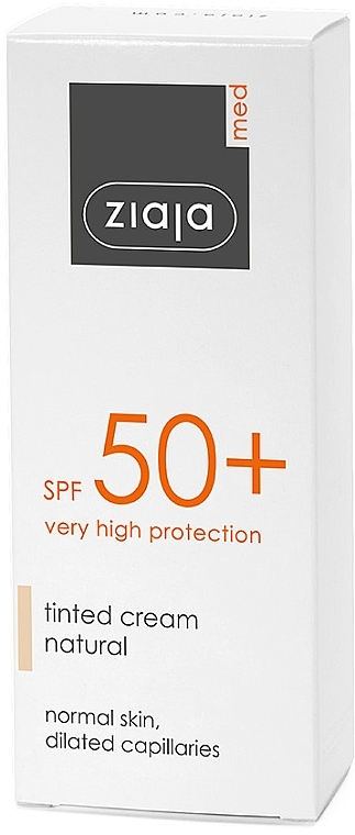 Tinted Cream - Ziaja Med Tinted Cream Natural SPF50+ — photo N2