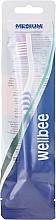 Toothbrush, medium, purple - Wellbee — photo N1