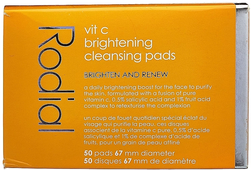 Face Cleansing Pads - Rodial Pure Vitamin C Formulated Brightening Cleansing Pad — photo N3