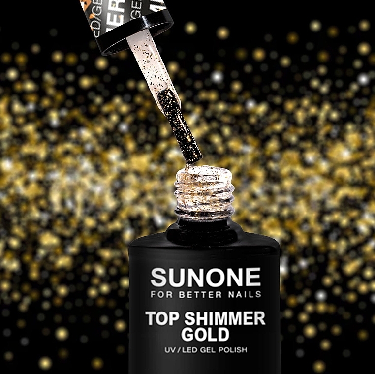 Shimmer Top Coat - Sunone Top Shimmer Gold — photo N4