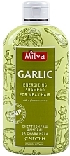 Fragrances, Perfumes, Cosmetics Garlic Shampoo for Weak Hair - Milva Milva Energizing Shampoo for Weak Hair with Garlic Extract