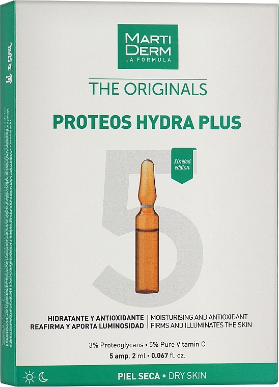 Normal, Combination & Dehydrated Skin Ampoules - MartiDerm The Originals Proteos Hydra Plus — photo N1