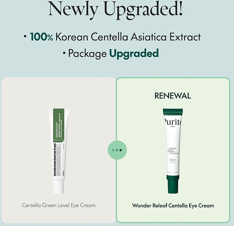 Lifting Peptide & Centella Eye Cream - Purito Centella Green Level Eye Cream — photo N2