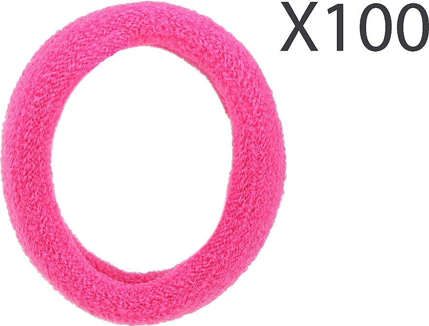 Hair Tie, 100 pcs, pink - Donegal — photo N2