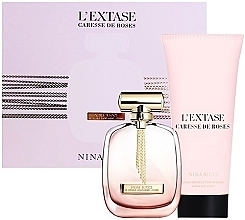 Fragrances, Perfumes, Cosmetics Nina Ricci L'Extase Caresse De Roses - Set (edp/80ml + b/lot/200ml)
