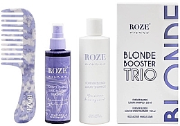 Fragrances, Perfumes, Cosmetics Set - Roze Avenue Blonde Booster Trio (smh/200ml + spray/150ml + brush/1pcs)
