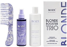 Set - Roze Avenue Blonde Booster Trio (smh/200ml + spray/150ml + brush/1pcs) — photo N1