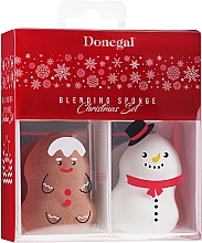 Fragrances, Perfumes, Cosmetics Makeup Sponge Set, 6800, white and beige, 2 pcs - Donegal Blending Sponge Christmas Set