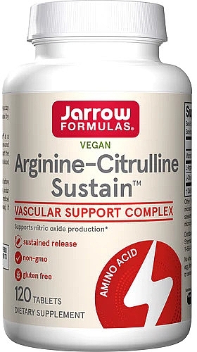 Arginine-Citrulline Sustain Dietary Supplement - Jarrow Formulas Arginine-Citrulline Sustain — photo N1