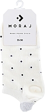 Fragrances, Perfumes, Cosmetics Women Cotton Socks, white with black polka dots - Moraj