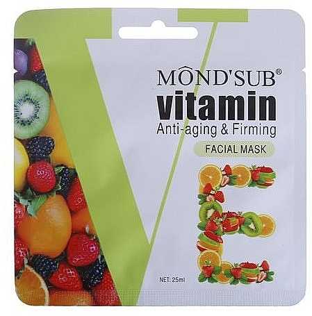 Anti-Ageing Face Mask - Mond'Sub Vitamin E Anti-Aging & Firming Facial Mask — photo N1