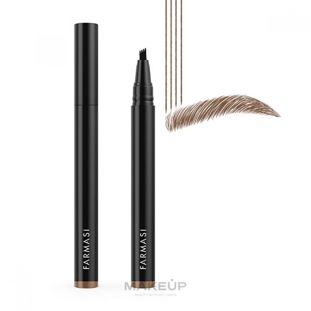 Eyebrow Marker with Microblading Effect - Farmasi Microfilling Brow Pen — photo 02 - Light Brown