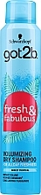 Fragrances, Perfumes, Cosmetics Dry Shampoo - Schwarzkopf Got2b Fresh & Fabulous Volumizing Dry Shampoo Breeze Tropical