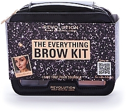 Set, 8 products - Makeup Revolution “The Everything” Brow Kit Gift Set — photo N1
