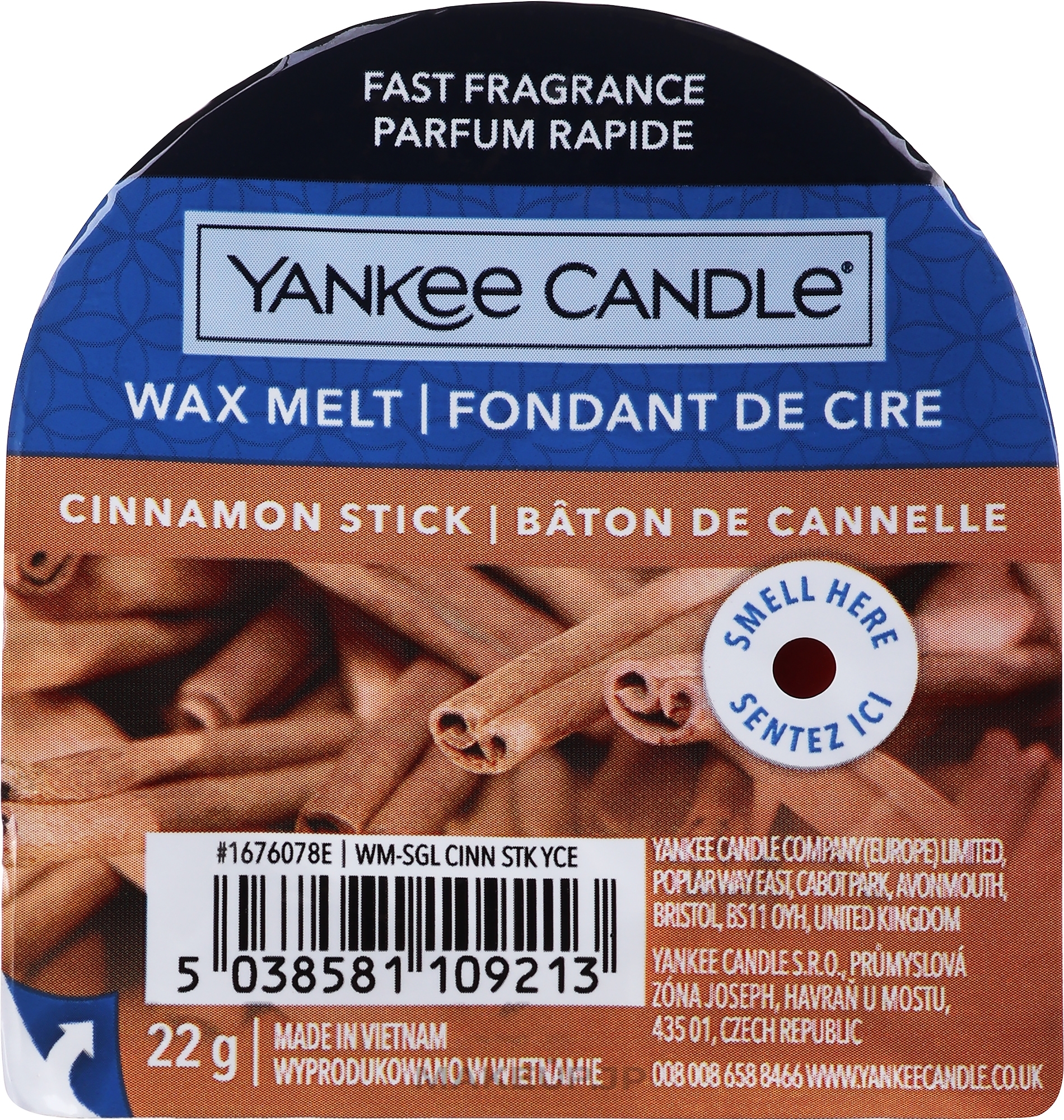 Scented Wax - Yankee Candle Cinnamon Stick Wax Melt — photo 22 g