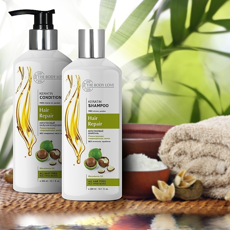 Keratin + Macadamia Oil Shampoo - The Body Love Keratin Shampoo — photo N9