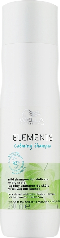 Gentle Soothing Shampoo for Sensitive or Dry Scalp - Wella Professionals Elements Calming Shampoo — photo N2