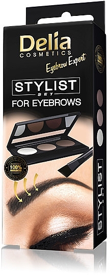 Brow Styling Kit - Delia Cosmetics Eyebrow Expert Stylist Set — photo N1