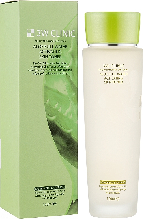 Face Toner - 3W Clinic Aloe Full Water Activating Skin Toner — photo N33