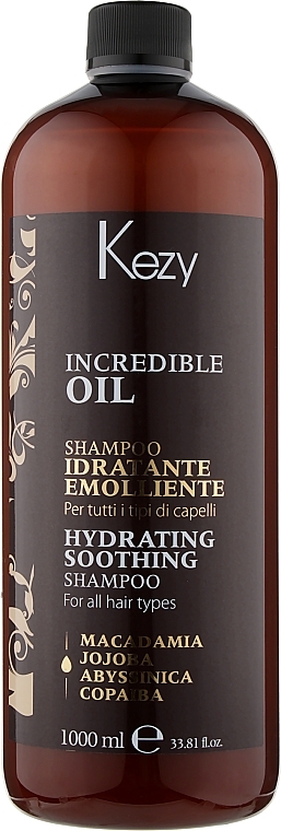 Moisturizing Smoothing Hair Shampoo - Kezy Incredible Oil Hydrating Shampoo — photo N1