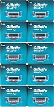 Disposable Shaving Cartridges in Blister Package, 10 pcs - Gillette Mach 3 — photo N1