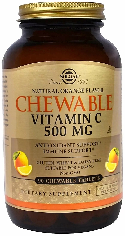 Chewable Vitamin C 'Orange' - Solgar Chewable Vitamin C 500 MG — photo N7