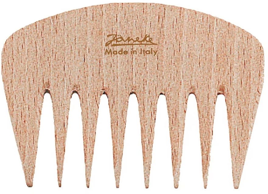 Comb LG363N, 9.8x7.2 cm, beech wood - Janeke Wide-Teeth Styling Comb — photo N1