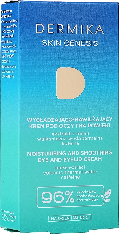 Smoothing & Moisturizing Eye Cream - Dermika Skin Genesis Eye Cream — photo N2