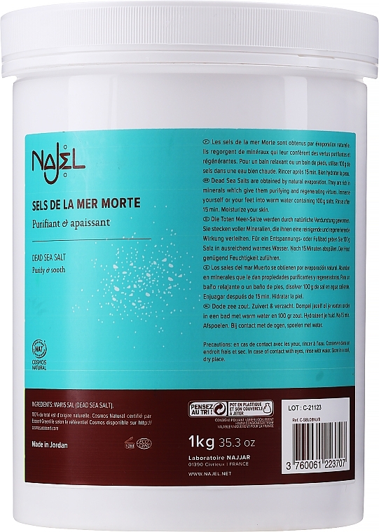 Bath Salt "Dead Sea" - Najel Dead Sea Salt — photo N6