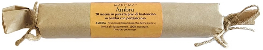 Amber Natural Incense - Maroma Bambooless Incense Ambra — photo N3
