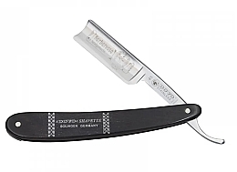 Fragrances, Perfumes, Cosmetics Straight Razor, ebony - Dovo Barbarossa Straight Razor 5/8" Short Ebony Wood Black