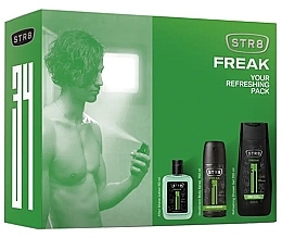 Fragrances, Perfumes, Cosmetics STR8 Freak - Set (deo/spray/150ml + sh/gel/250ml + ash/lot/50ml)