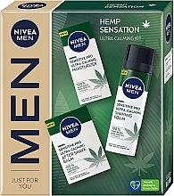 Set - NIVEA Men Hemp Sensation Ultra Calming Kit (aft/sh/balm/100ml + sh/foam/200ml + f/cr/75ml) — photo N1
