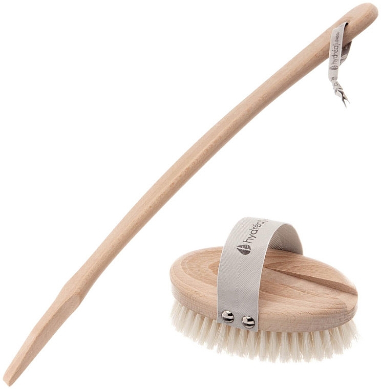 Natural Brush with Detachable Handle - Hydrea London Natural Bristle Body Brush With Detachable Handle — photo N3