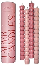 Decorative Candle Set - Paddywax Taper Candle Set Pink & Blush (candle/4pcs) — photo N1