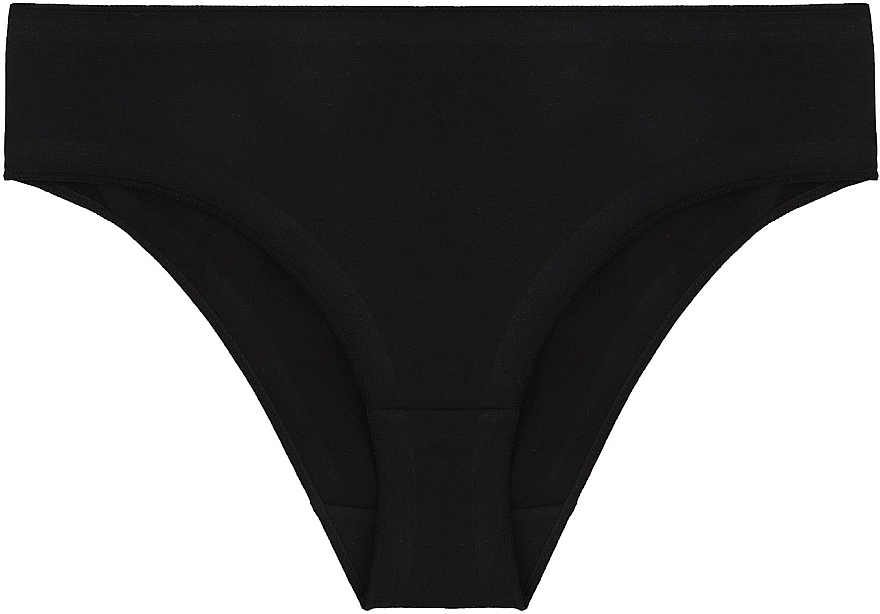 Women's Classic Cotton Panties No Elastic Waistband, Black - Moraj — photo N1