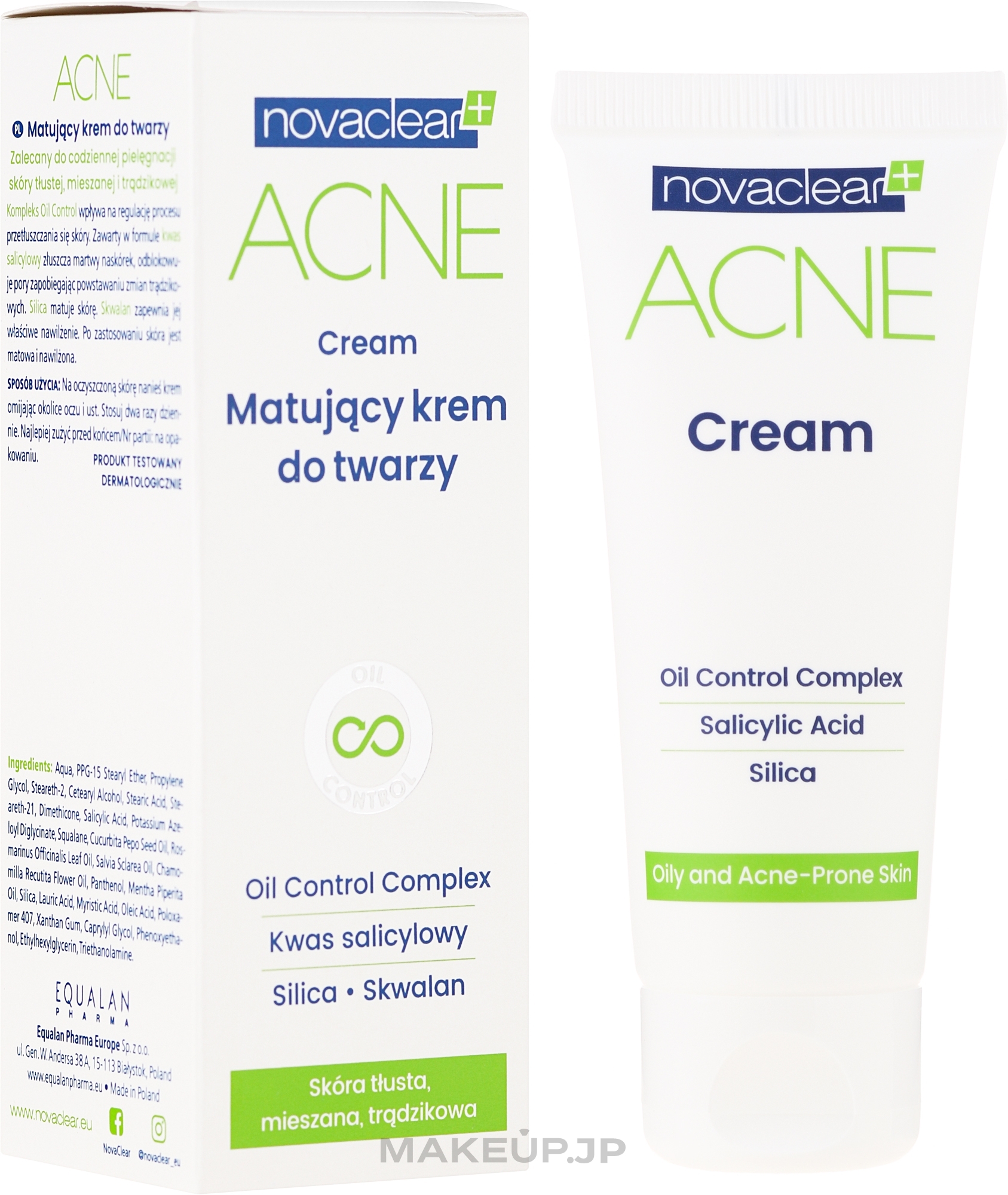 Mattifying Face Cream - Novaclear Acne Cream — photo 40 ml