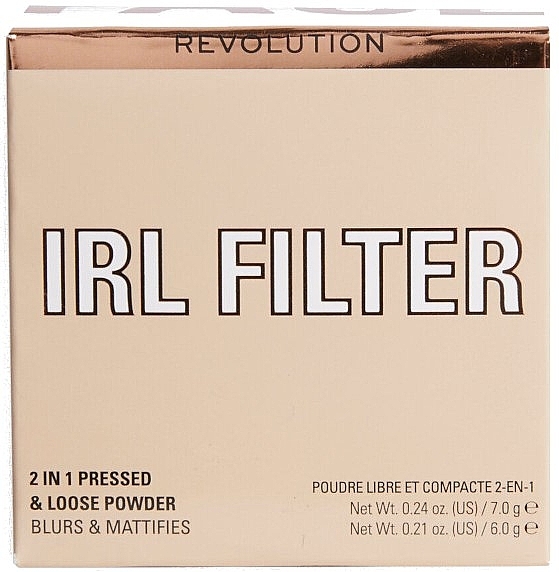 Powder - Makeup Revolution IRL Filter 2 in 1 Pressed & Loose Powder Translucent — photo N5