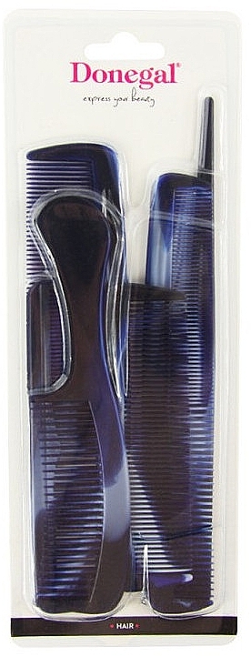 Comb Set, blue, 1516, 6 pcs - Donegal Hair — photo N1