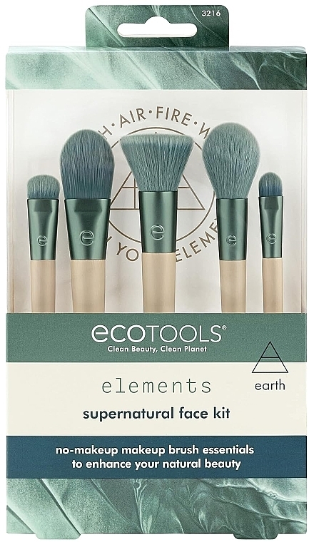 Makeup Brush Set - EcoTools Elements Collection Supernatural Face Kit — photo N2