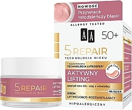 Fragrances, Perfumes, Cosmetics Brightening Facial Day Cream - AA Age Technology 5 Active Lifting Day Cream 50+